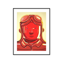 Contemporary art Shen Jingdong Air Force silk screen prints limited 68 version of collection decoration with mounting