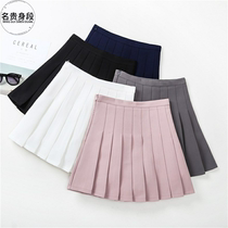 Girl Half Body Dress Children Black Short Skirts 100 Pleats White Grey Pink Green Elementary School Uniforms Big Kids