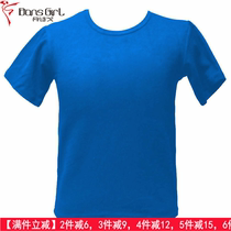 Danschego Dance Costume Summer Base Training Stretch Men Short Sleeve T - shirt Mens Cotton Collar Cotton Collar Couple