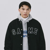 SAMESAME21AW New Knitted Embroidery Baseball Clothing Mens Winter Thickened Cotton Clothes American Vintage Sandwich Coats