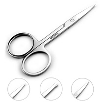 Skin management beauty scissors Stainless steel pointed scissors Elbow scissors Safety round head nose hair scissors eyebrow scissors