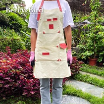 BerryBird floral apron Household waterproof and scratch-resistant planting and flower cultivation Outdoor work British BB gardening tools