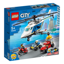 Lego city series Police high speed chase 60243 car helicopter boy assembly building block toy