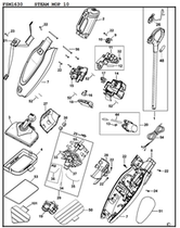 Blackdecker Baide Steam Mop FSM1630 Accessories Mop head cover Cleaning rag Water tank