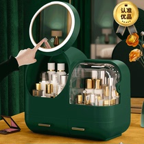 Makeup mirror desktop led light desktop with light portable fill light dressing mirror Cosmetics storage box integrated shelf