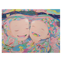 Limited to 99 editions] Qian Renyans MyLove watercolor paper print with framed living room porch decorative painting hanging picture