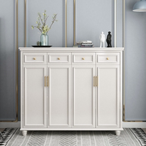 American Solid Wood Shoe Cabinet White Large Capacity Hyun Seau Cabinet Minima Eurostyle Shoe Rack Door Hall Cabinet Modern Light Extravagant type
