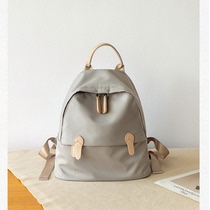 High Density Retro College Wind Waterproof Nylon Double Shoulder Bag Casual Lady Backpack Light Canvas Burglar Travel Bag