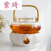 Japanese-style ladies Fruit Tea Pot set Glass Teacup Household kettle Afternoon tea Tea set Candle heating base