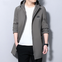2021 new jacket jacket male tide Han version trendy repair with cap spring and autumn high-end business casual mens wind clothes