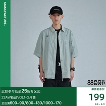 MANUFACTURE BY ATTEMPT Nylon Short Sleeve Shirt Cocket (Discount items are not changed)