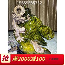 Golden nan wood carving Xiaoye Zhennan large dragon column dragon ornaments ebony animal crafts figures gloomy wood root carving
