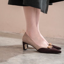 Givenivan so beautiful it all wants the 2021 new high heel with 100 hitch 4CM shallow square head heel