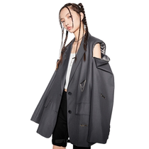 VIAPITTI shoulder zipper off shoulder thin suit suit jacket women spring and autumn 2021 new high-end feeling fried street