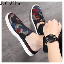 J C Alba leading the trend ~ Summer slippers trendy outside wearing half slippers No heel sloppy head tugging shoes male