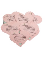 50 signature card creative festive blessing card message card design Hanging wish heart type Valentines day homemade message