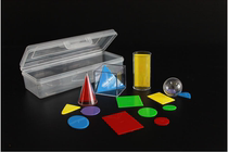 Primary school mathematics exploration geometry section operating material open cube cylinder cone spherical space concept
