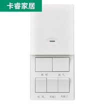 Yuba special switch 86 type wall toilet concealed four or five switches universal heating splash-proof water switch