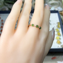 925 Silver Inlaid Living Ring Hetian Jade Jasper