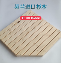 Solid wood can be customized pedal bathroom floor mat anti-skateboard toilet Kitchen Pad balcony height frame anti-corrosion