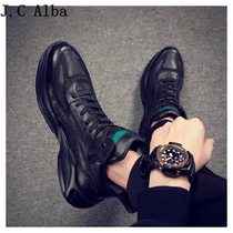 JC Alba wall Cracked Recommendation ~ 2022 Summer New Sports Casual High Help Old Daddy Shoes Man Genuine Leather Martin boots