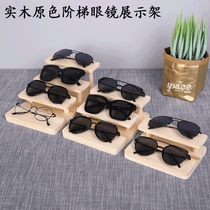 Solid Wood glasses display stand ladder glasses shop display props pine multi-layer semicircle display rack