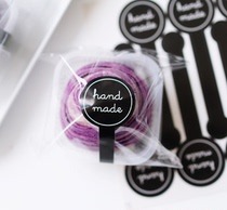 80 pieces in black handmade strip closure with push-and-tweet sticker pudding bottle with a diy decorative sticker