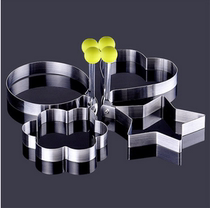 Thickened stainless steel omelette model poached egg grinding tool love type fried egg mold Creative omelette mold