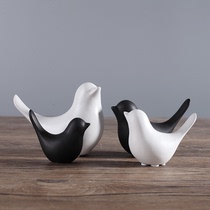  Modern minimalist Nordic style creative ceramic bird home living room wine cabinet model room soft decoration ornaments