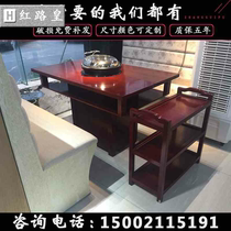 Steam seafood pot table Integrated Household marble hot pot table and chair combination commercial restaurant induction cooker hot pot table