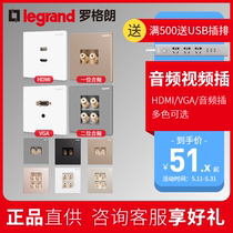 Legrand audio panel 3 5 audio socket interface Multimedia HDMI panel Type 86 speaker wiring panel