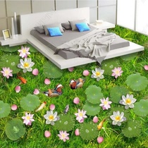 Customized 3D floor leather bedroom living room kitchen bathroom floor mat floor tile decoration stickers