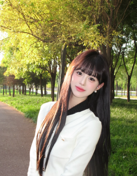真我黑长直漫画齐刘海假发套 全真发整顶设计 自然隐形无痕贴合 长发飘逸顺滑