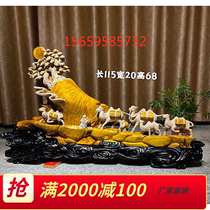 Cliff cypress root carving wood carving ornaments golden silk nan ebony camel tiger ginseng landscape flower and bird crafts gift living room