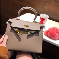 Fuying women bag palm - grain Kelly bag 2020 new platinum bag slope - shoulder handbag bag bag label bag