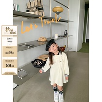 Red bean mother childrens clothing autumn clothing girls polo skirt college wind dress female baby princess skirt childrens skirt autumn