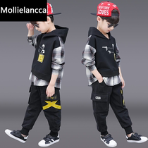 Childrens boys spring suit 2020 New Autumn Mid-child Korean version of foreign-style boy autumn handsome
