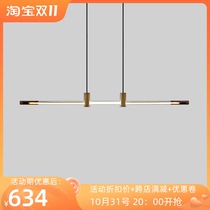 Nordic minimalist one-line chandelier designer simple modern restaurant bar studio front chandelier