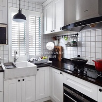 Simple Nordic toilet tile glazed kitchen wall tile plaid black and white matte kitchen tile