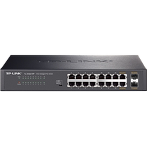 TP-LINK full gigabit Web network management 16 port PoE network switch 16GE(PoE) 2SFP optical port plug sfp optical module 1000m split line shunt P