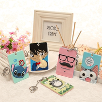 Korean creative portable bus card set lanyard transportation card student school card kindergarten pick-up card gift