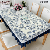 Table cover tablecloth European pastoral ins wind art tablecloth set kindergarten desk cover rectangular coffee table set