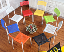 Chair dining chair indoor plastic chair table and chair black office negotiation outdoor table leisure backrest