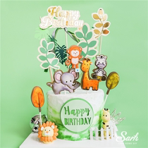 Bling Elephant Animals Cake Topper Happy Birthday Gold Decor