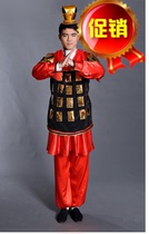 New adult Terracotta Warriors film and television performance childrens costume armor warrior classical dance costume red ancient soldier suit
