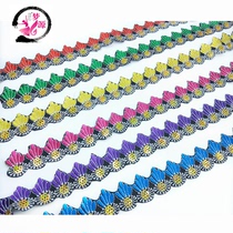 Triangle sequin lace with ethnic minority clothing collar skirt accessories accessories lace back rubber hot strip