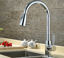 German Gaoyi copper kitchen sink Pull-out faucet Wash basin Sink Hot and cold water faucet can be rotated