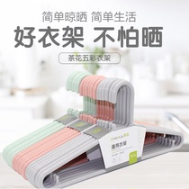 Camellia hanger thickened and thickened plastic non-slip clothes support adult hanging clothes hangers large size drying household 30