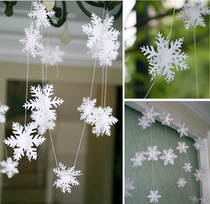 Solid White Snowflake Kindergarten Mall Shop Active Atmosphere Decoration Arrangement Hanging Decoration Lakflower