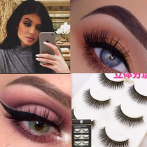 European and American manual 3D three-dimensional false eyelashes natural non-plain thick cross eye tail elongated simulation can hold up the eyes
